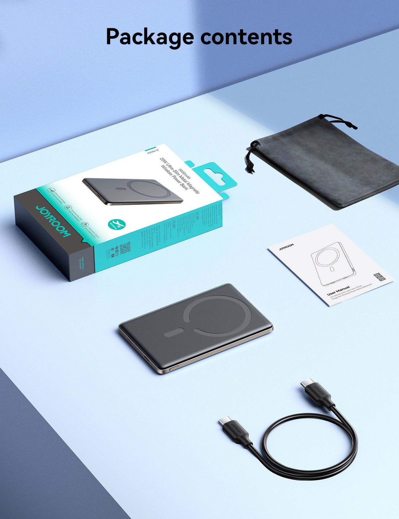 Þráðlaus hleðslubanki - MagSafe - Ultra Slim 5.000 mAh