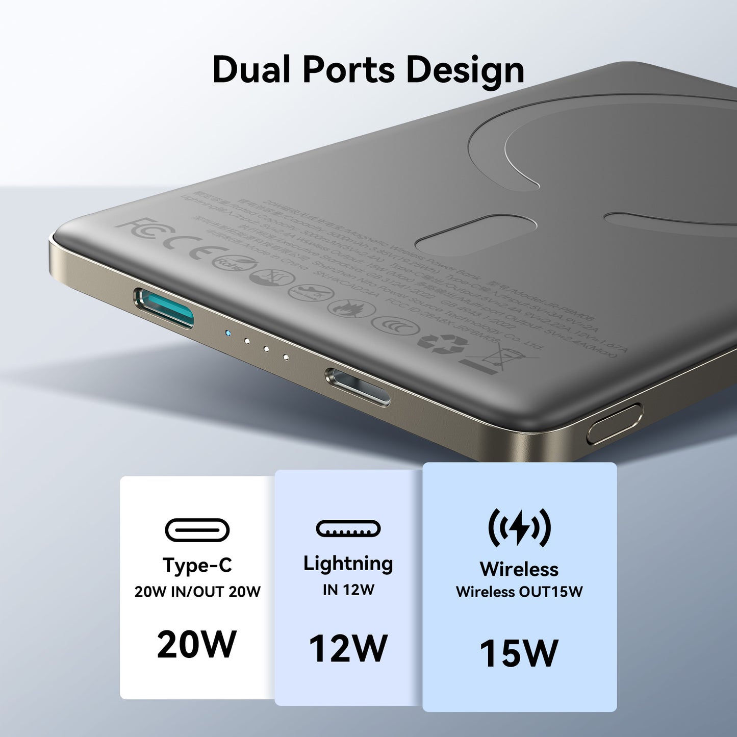 Þráðlaus hleðslubanki - MagSafe - Ultra Slim 5.000 mAh